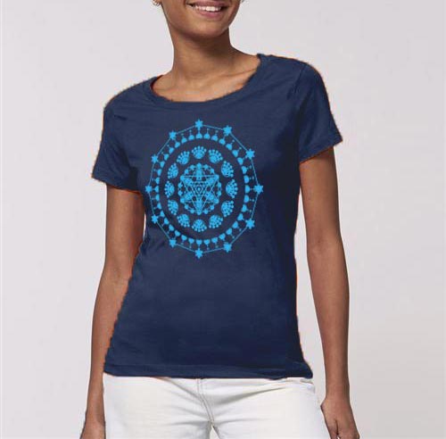 T-shirt vibratoire bleu Modele Féminin